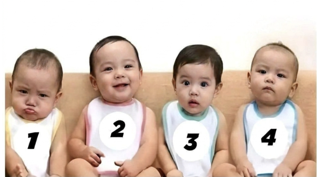 Psychologische Test: Welke van de vier baby's is het meisje? Psychologische Test: Welke van de vier baby's is het meisje?