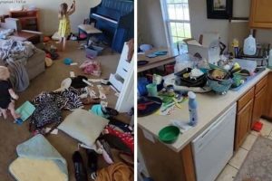 A négygyermekes anyuka őszinte fotókat oszt meg arról, hogyan néz ki a háza négy nap után takarítás nélkül