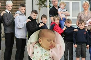 10 fiú után ez a 39 éves anyuka végre egy kislánynak adott életet