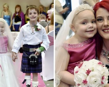 A bátor 5 éves kislány “megházasodik” a legjobb barátjával egy gyönyörű “esküvőn”, hogy teljesüljön az utolsó kívánsága
