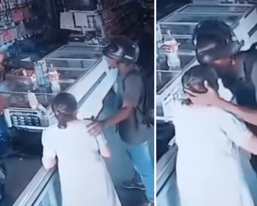 A fegyveres rabló nem hajlandó elvenni a pénzt az idős nőtől, helyette egy csókot nyom a homlokára