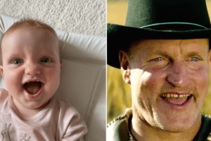 Az anya megosztotta egy fotót az újszülött gyermekéről, aki úgy néz ki, mint Woody Harrelson | A színész egy verssel válaszolt