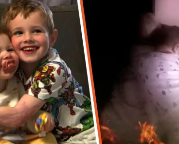 A 4 éves kisfiú látja, hogy kigyulladt a húga kiságya, a testével fedezi őt a lángoktól