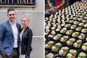 A pár a lemondta a lakodalom után fizetett kauciót, hogy megetessen 200 rászoruló embert hálaadáskor