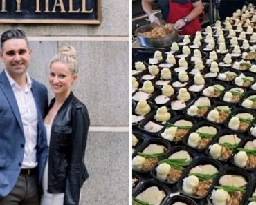 A pár a lemondta a lakodalom után fizetett kauciót, hogy megetessen 200 rászoruló embert hálaadáskor