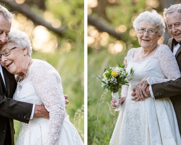A 60 éve házas férj és feleség újrateremti az esküvői fotóit az évfordulójukra