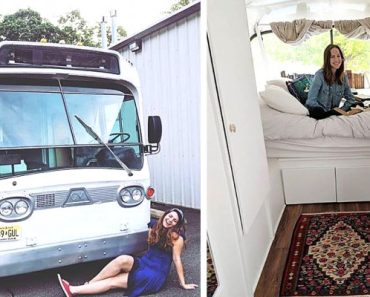 Ez a fiatal nő megvásárolt egy régi buszt, és stílusos és teljes otthont varázsolt belőle