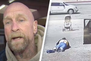 Egy férfi megmenti a babakocsiban lévő babát a forgalmas autópályára gurulástól a sokkoló videóban