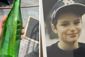 „Egy hang a mennyből.” A gyászoló család egy üvegben kapott üzenetet 33 év után.