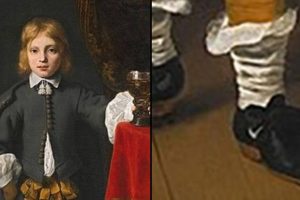 Az emberek értetlenül álltak, amikor egy 400 éves festményen „Nike cipőt” láttak