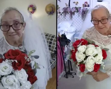A 77 éves nő hozzámegy saját magához és álmai esküvői ruháját viseli