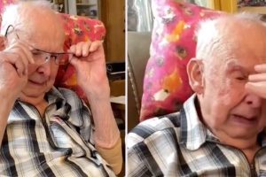 Életre szóló meglepetésben részesül a 98 éves özvegyember – elsírja magát, amikor meglátja, mit tett az unokája
