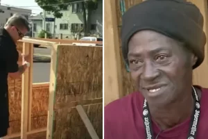 A férfi észreveszi, hogy a hajléktalan nagymama minden éjjel a földön alszik – ezért házat épít neki