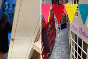Az apa „Harry Potter” sikátort épít a lánya szekrénye mögé, hogy életre keltse a varázslatot.