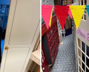 Az apa „Harry Potter” sikátort épít a lánya szekrénye mögé, hogy életre keltse a varázslatot.
