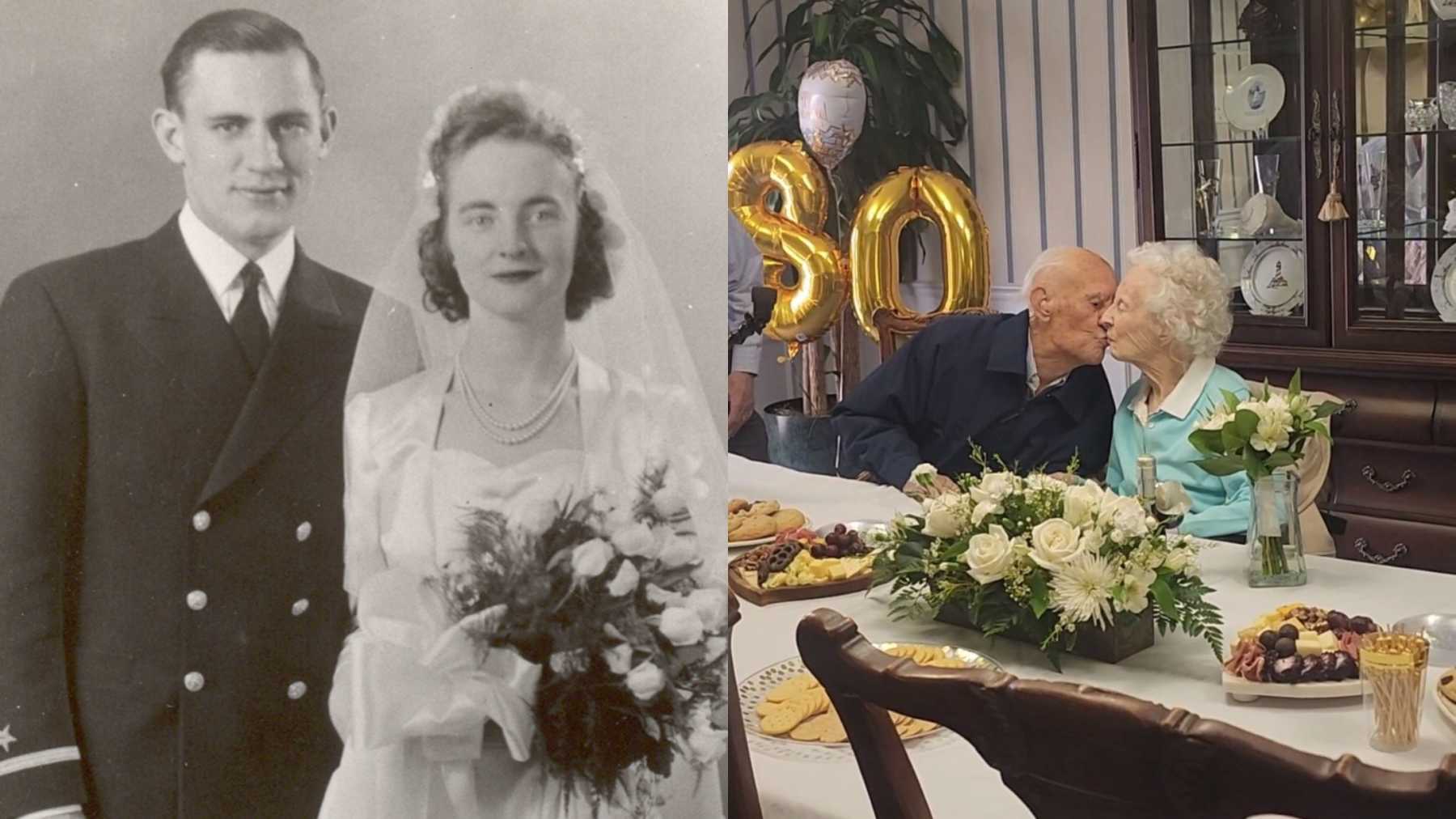 A pár a 80. házassági évfordulóját ünnepli újév napján a közösség segítségével