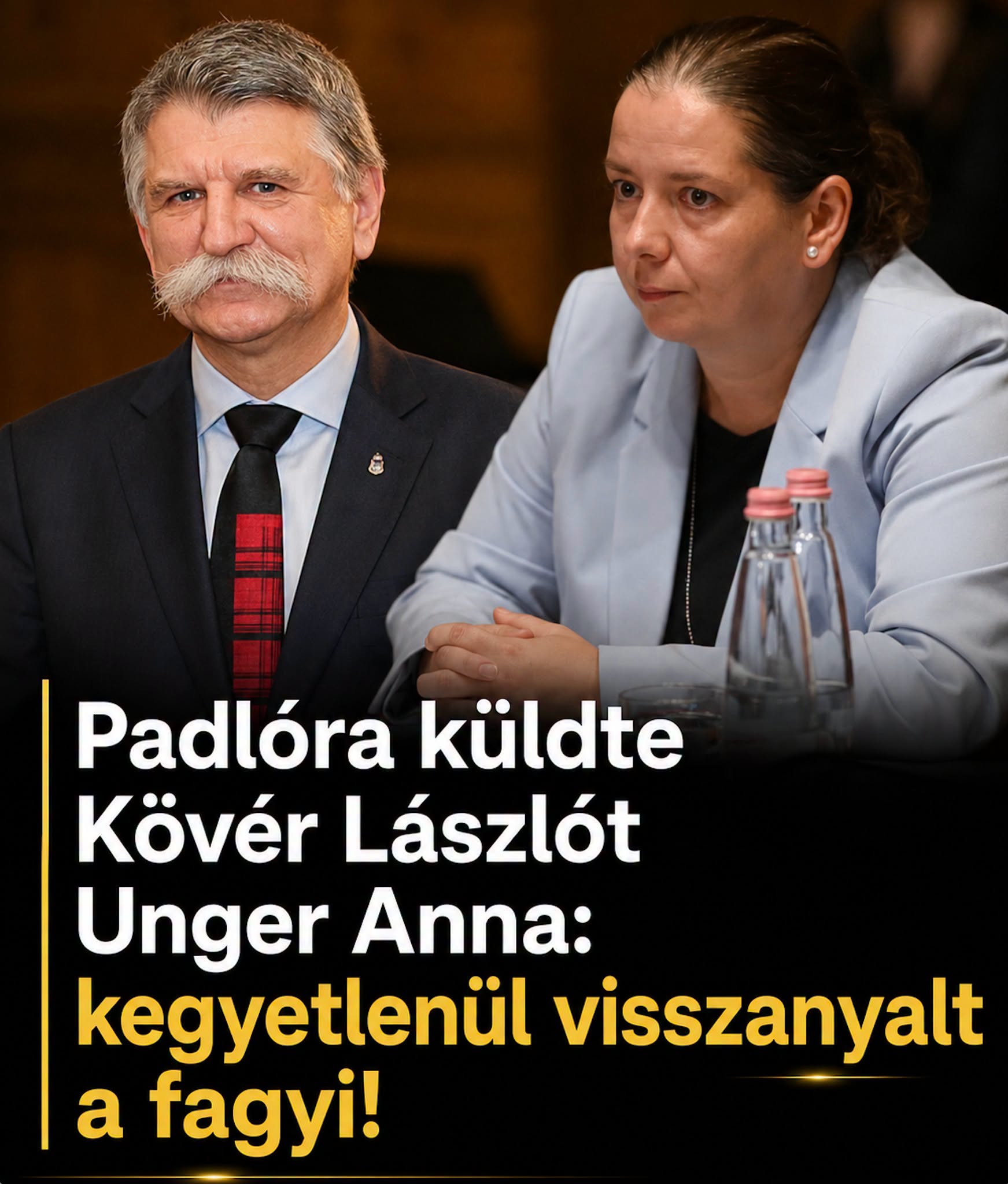 Padlóra küldte Kövér Lászlót Unger Anna:kegyetlenül visszanyalt a fagyi!